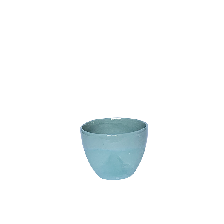 Eucalypt Homewares Handmade ceramic cappuccino cup mug peacock